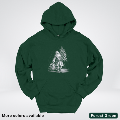 Vintage Santa with Christmas Tree - Hoodie