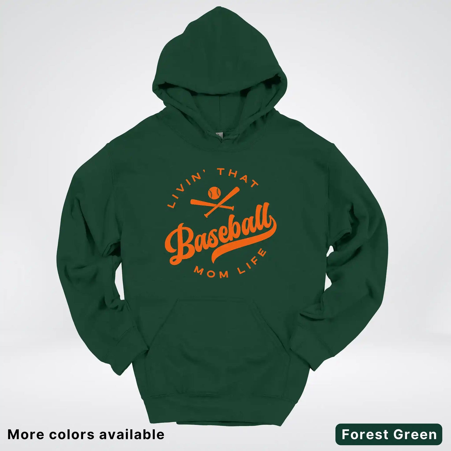 Livin' That Baseball Mom Life – Orange Design - Hoodie