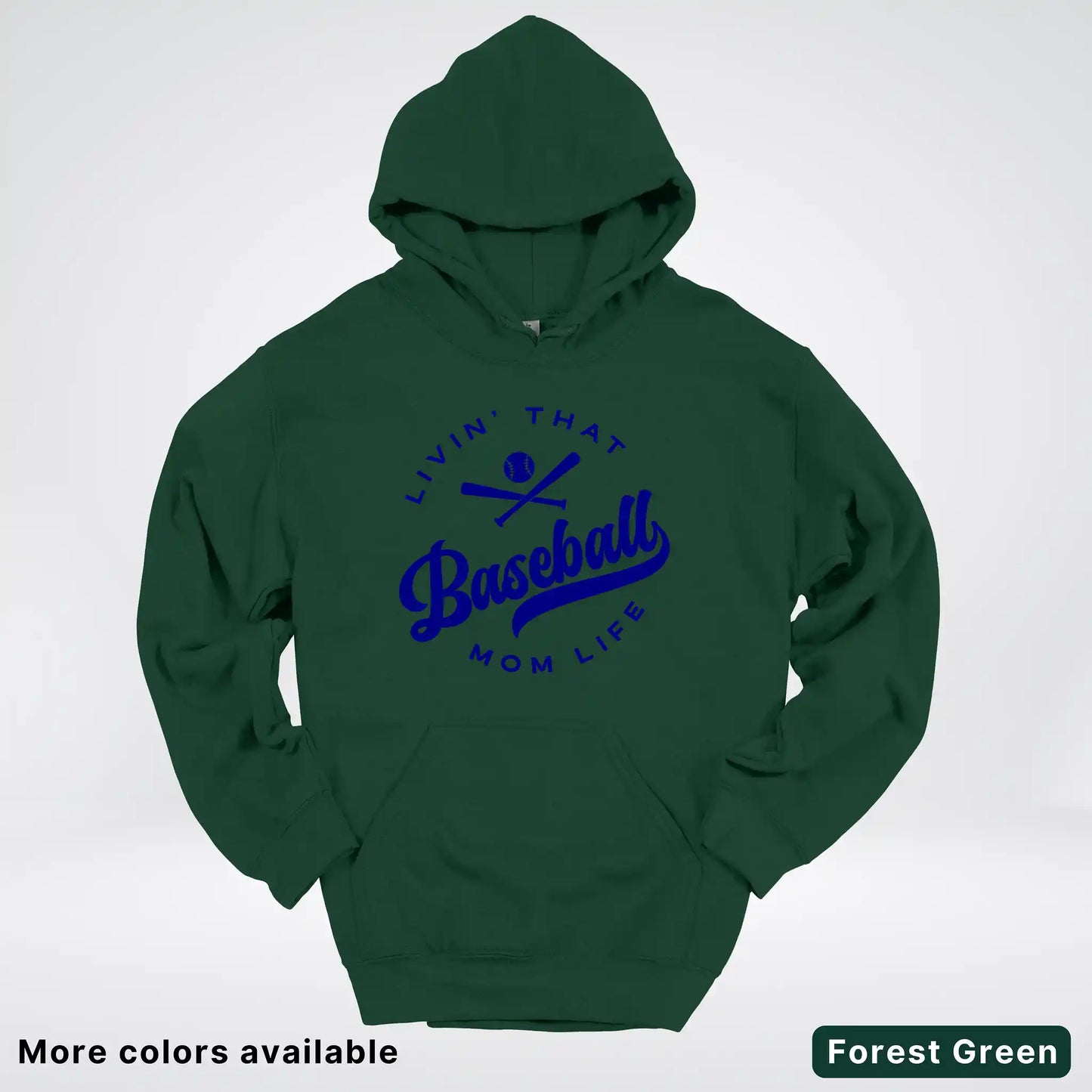 Livin' That Baseball Mom Life - Navy Design - Hoodie