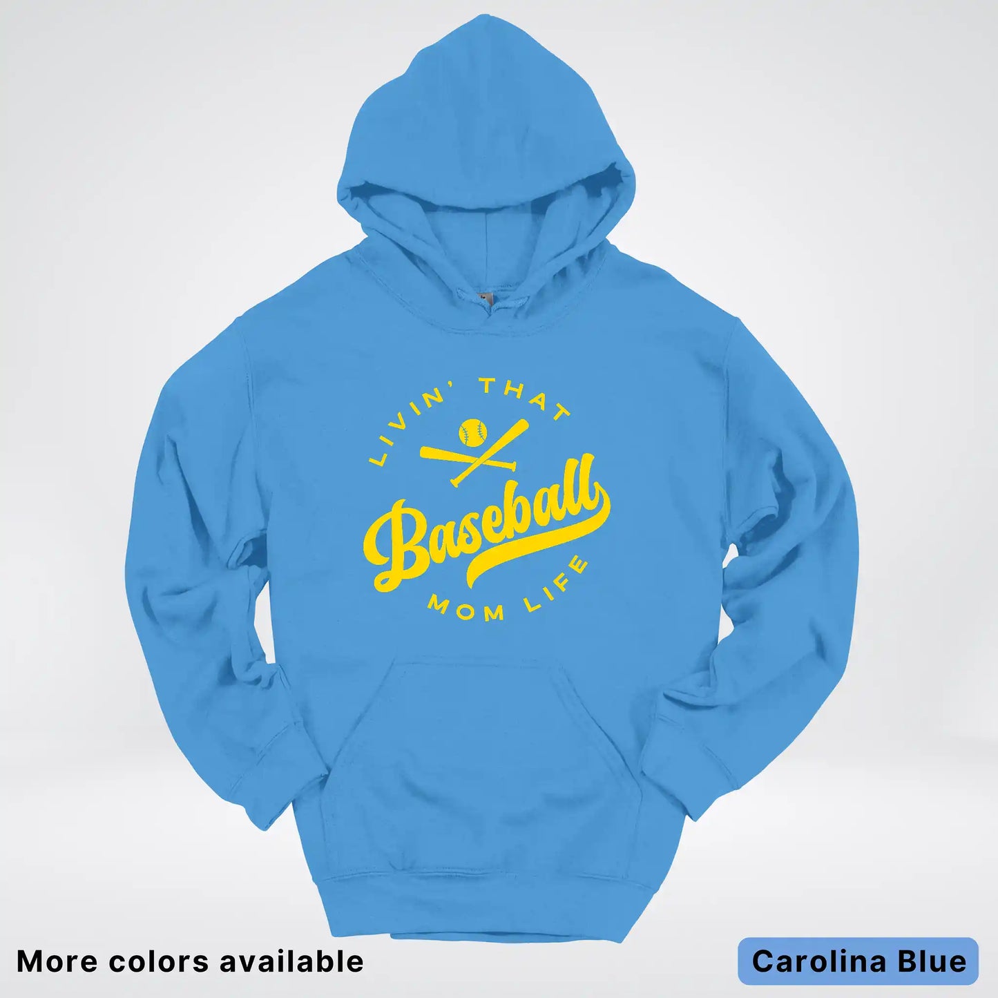 Livin' That Baseball Mom Life - Gold Design - Hoodie