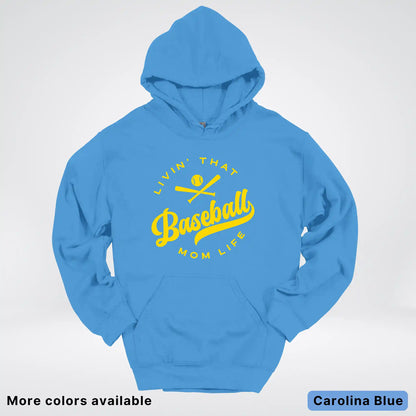 Livin' That Baseball Mom Life - Gold Design - Hoodie