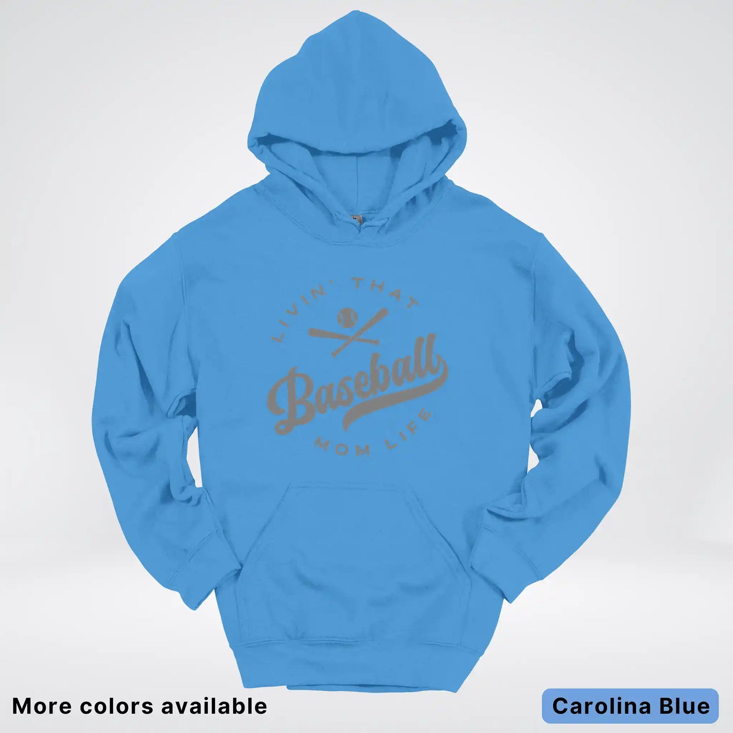 Livin' That Baseball Mom Life - Gray Design - Hoodie