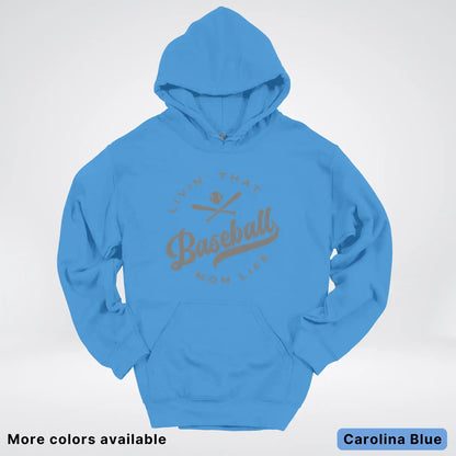Livin' That Baseball Mom Life - Gray Design - Hoodie