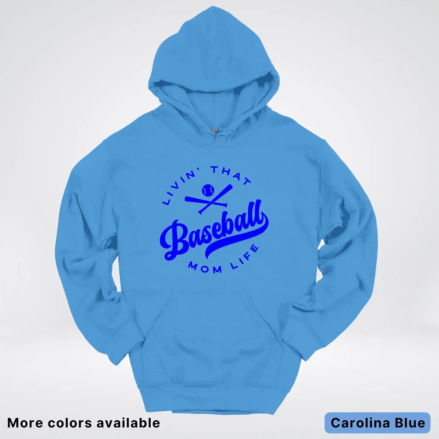 Livin' That Baseball Mom Life - Blue Design - Hoodie