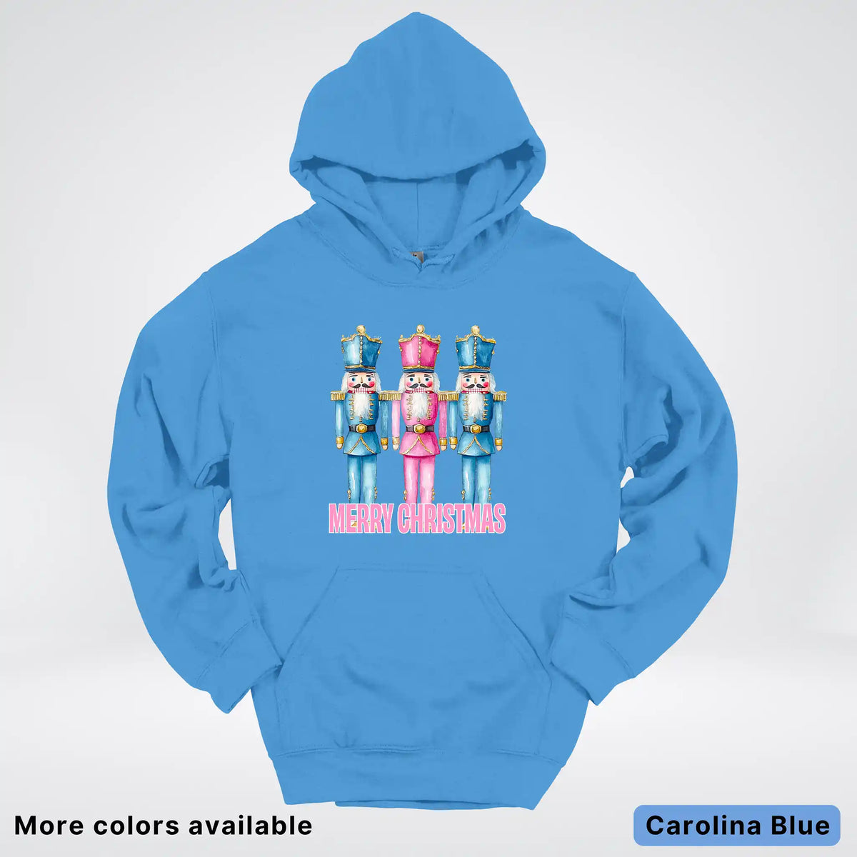 Merry Christmas Pastel Nutcrackers Hoodie
