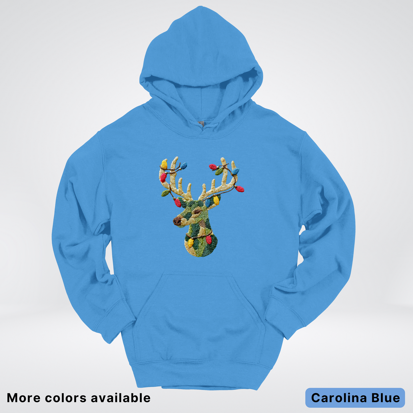 Festive Light-Up Reindeer Hook Yard Faux - Hoodie