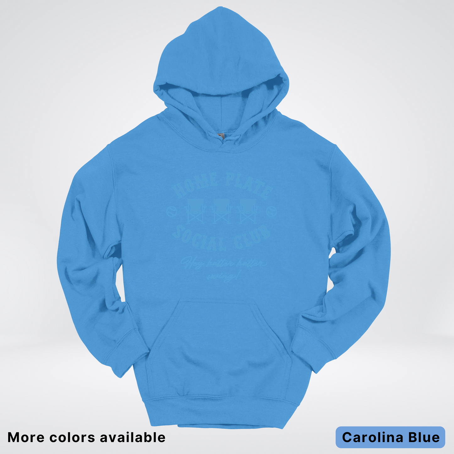 Home Plate Social Club – Light Blue Design - Hoodie
