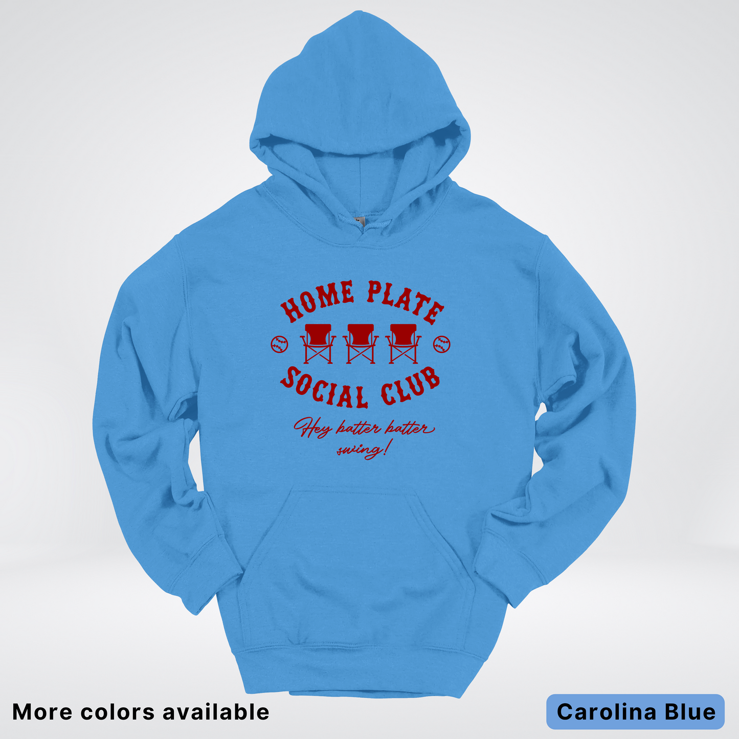 Home Plate Social Club – Maroon Design - Hoodie