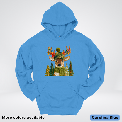 Ornament Antler Reindeer Hook Yard Faux - Hoodie