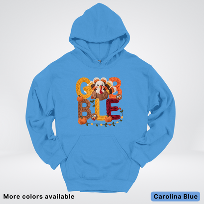 Turkey Gobble Pumpkin Fall Crochet - Hoodie