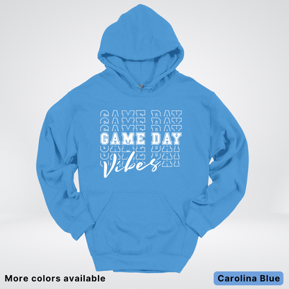 Game Day Vibes Stacked - White Design - Hoodie