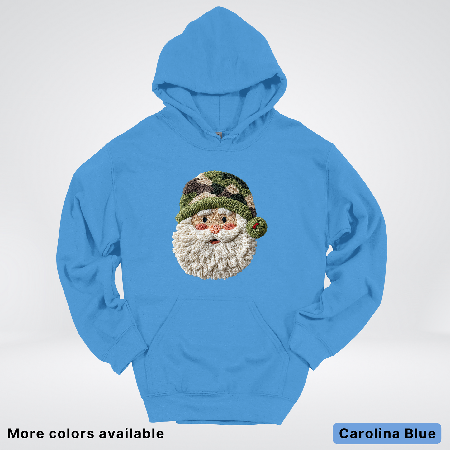 Woodland Santa Face (Hook Yard Faux Texture) - Hoodie