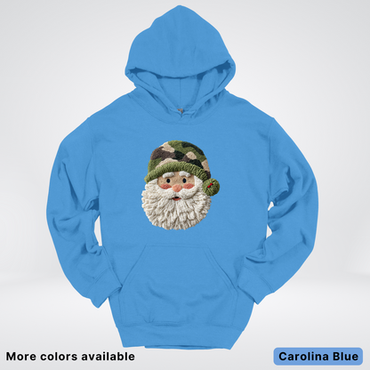 Woodland Santa Face (Hook Yard Faux Texture) - Hoodie