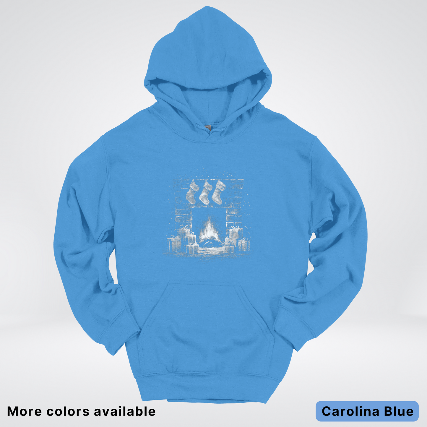 Vintage Christmas Fireplace Scene - Hoodie