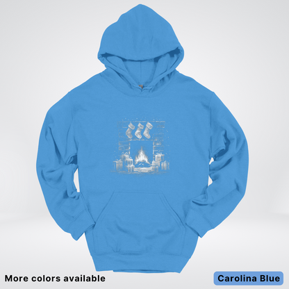 Vintage Christmas Fireplace Scene - Hoodie