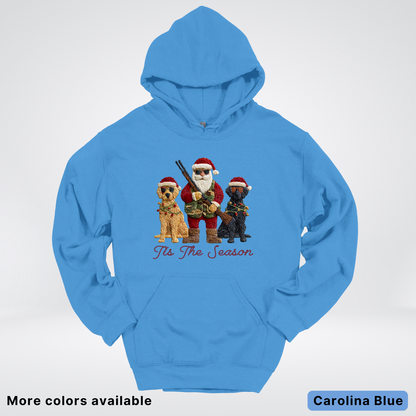 Tis The Season Hunting Santa Hook Yard Faux Hodie - Hoodie