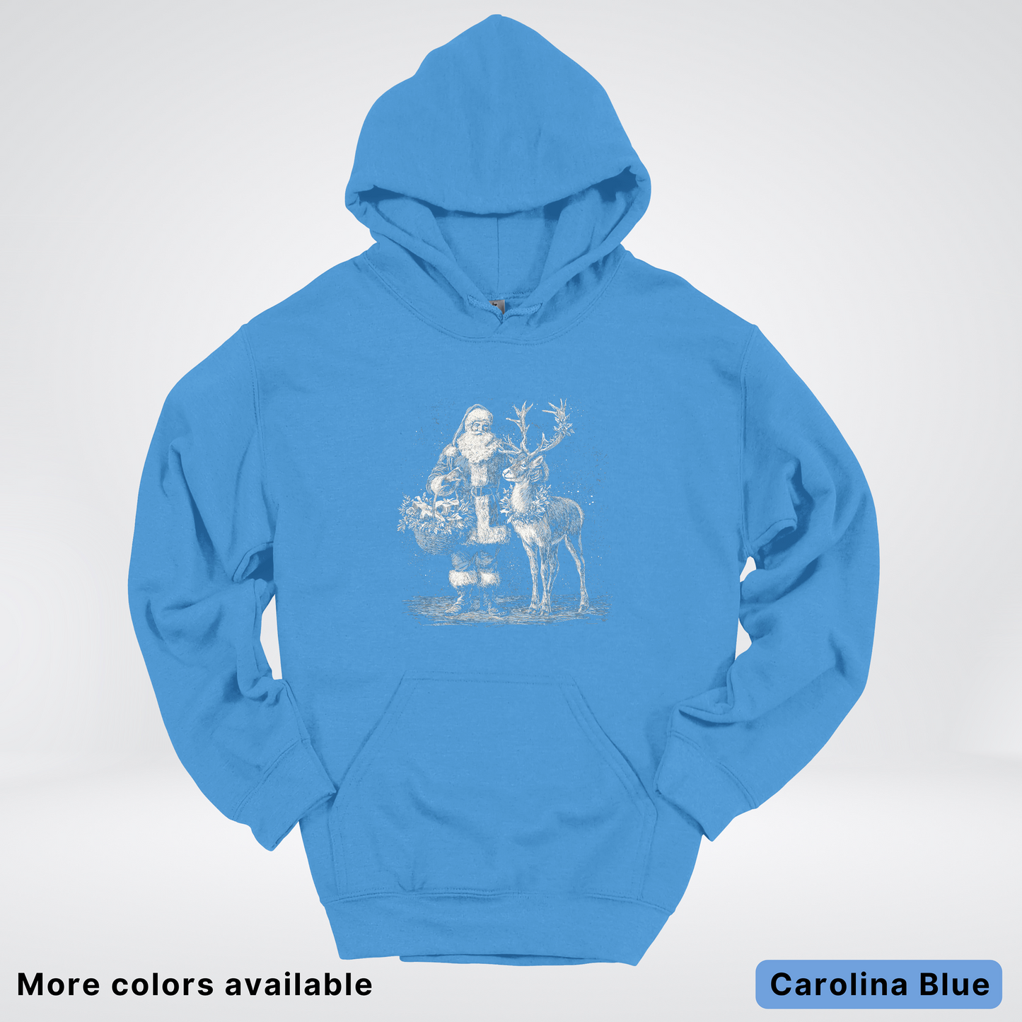 Vintage Santa and Reindeer - Hoodie