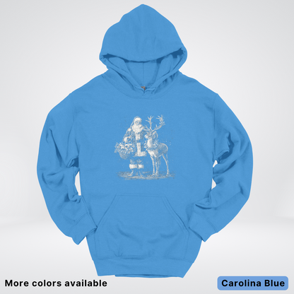 Vintage Santa and Reindeer - Hoodie
