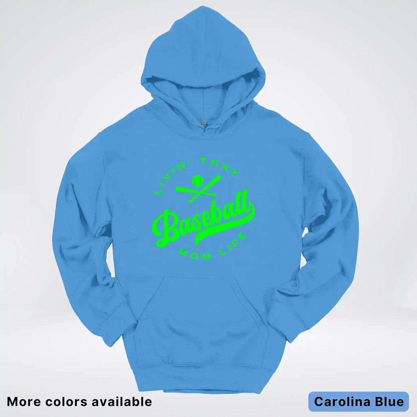 Livin' That Baseball Mom Life - Green Design - Hoodie