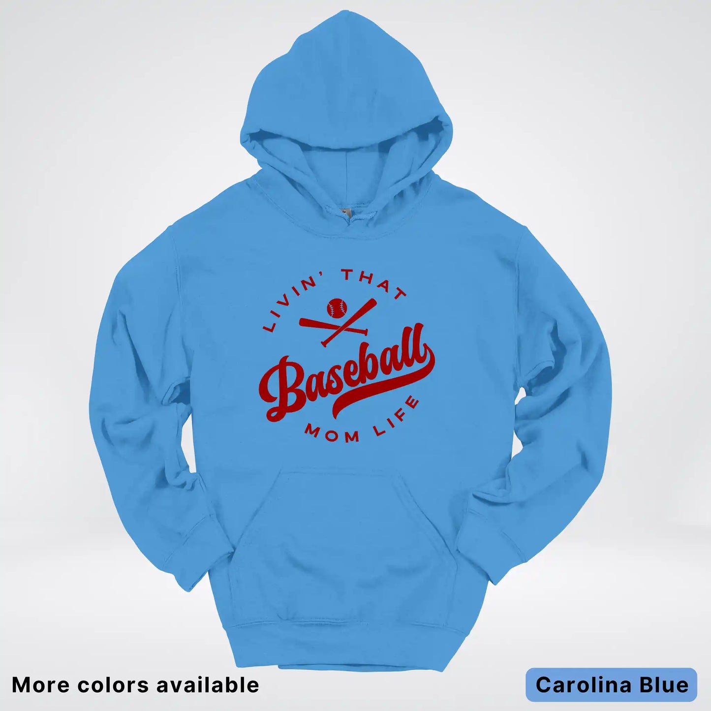 Livin' That Baseball Mom Life – Maroon Design - Hoodie