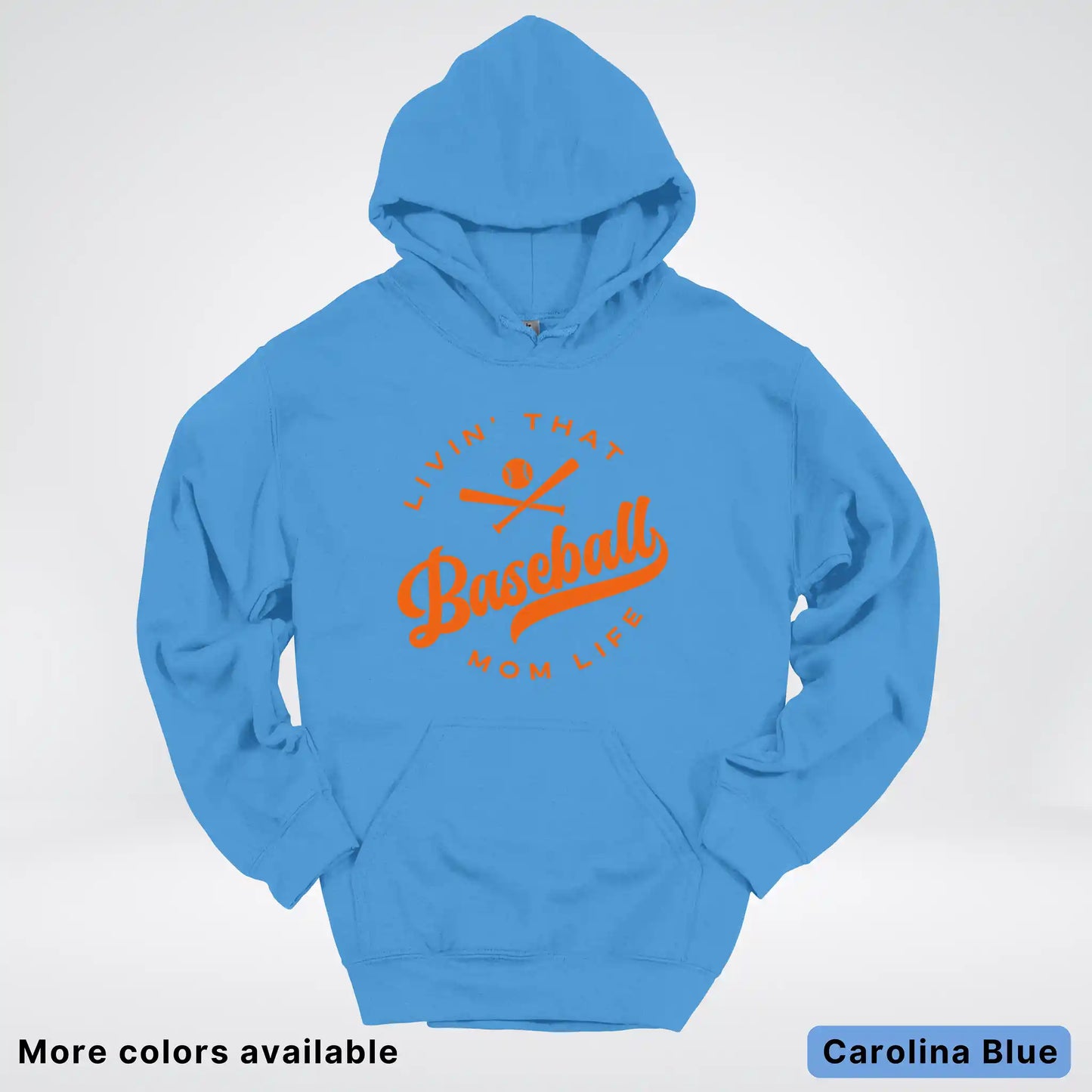Livin' That Baseball Mom Life – Orange Design - Hoodie