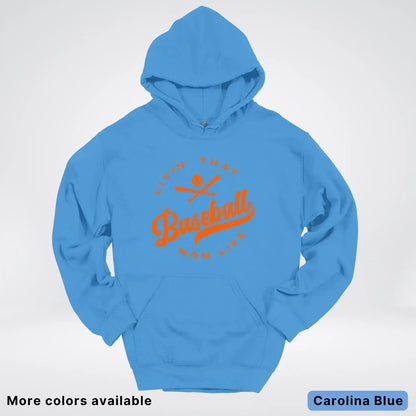 Livin' That Baseball Mom Life – Orange Design - Hoodie