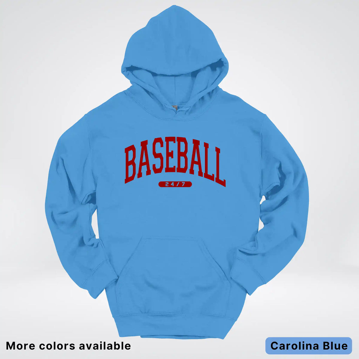 Baseball 24/7 – Maroon Design - Hoodie