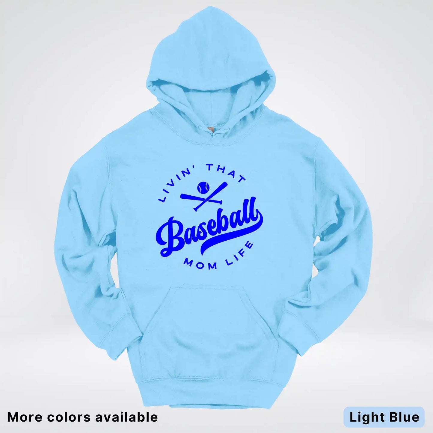 Livin' That Baseball Mom Life - Blue Design - Hoodie