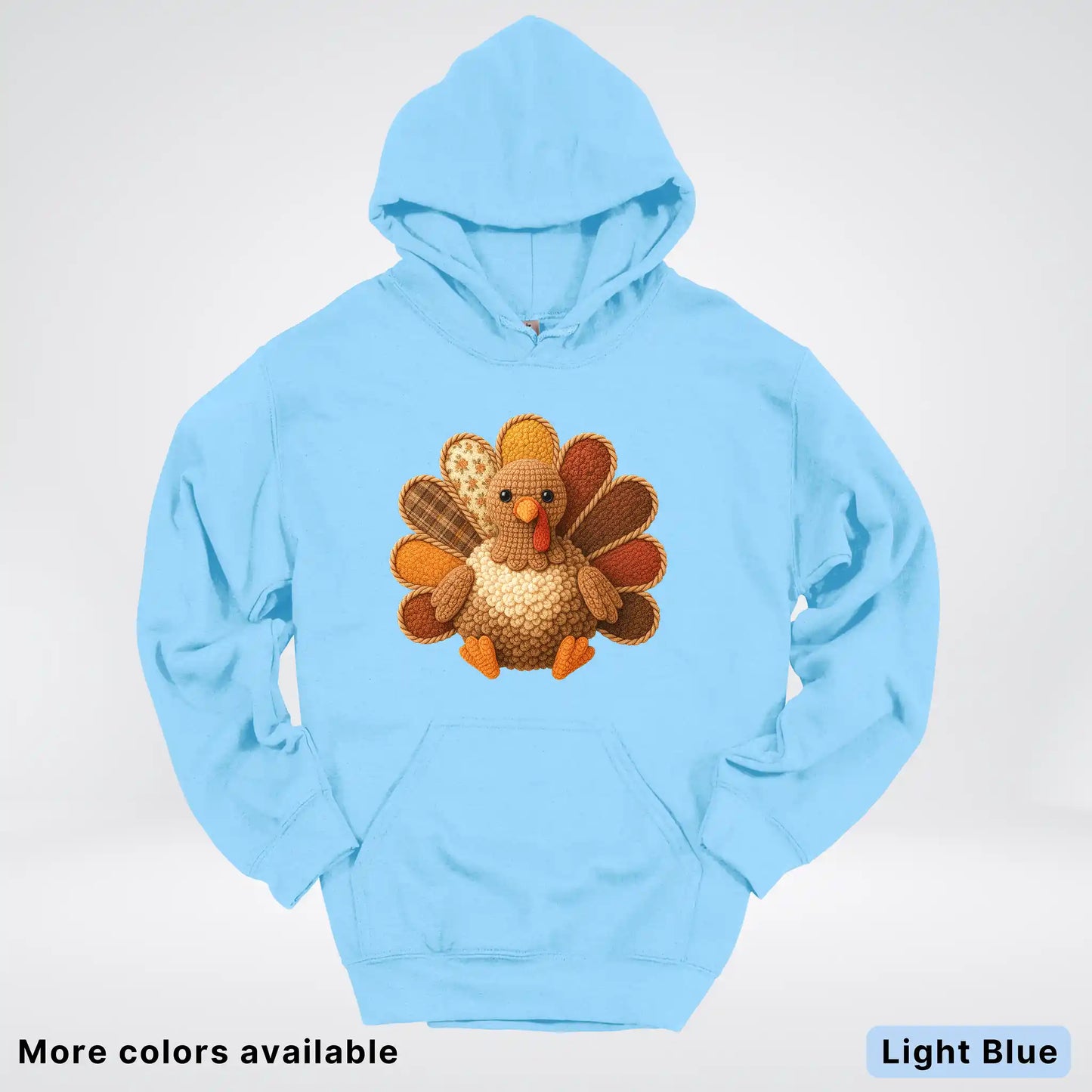 Fall Turkey Hook Yard Faux Hoodie