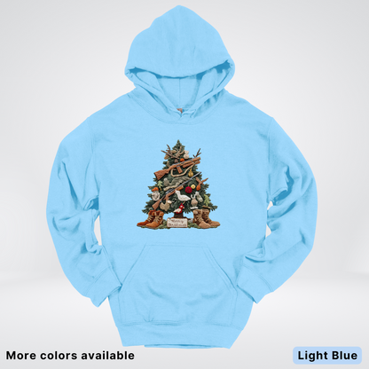 Rustic Holiday Tree & Boots (Hook Yard Faux) - Hoodie