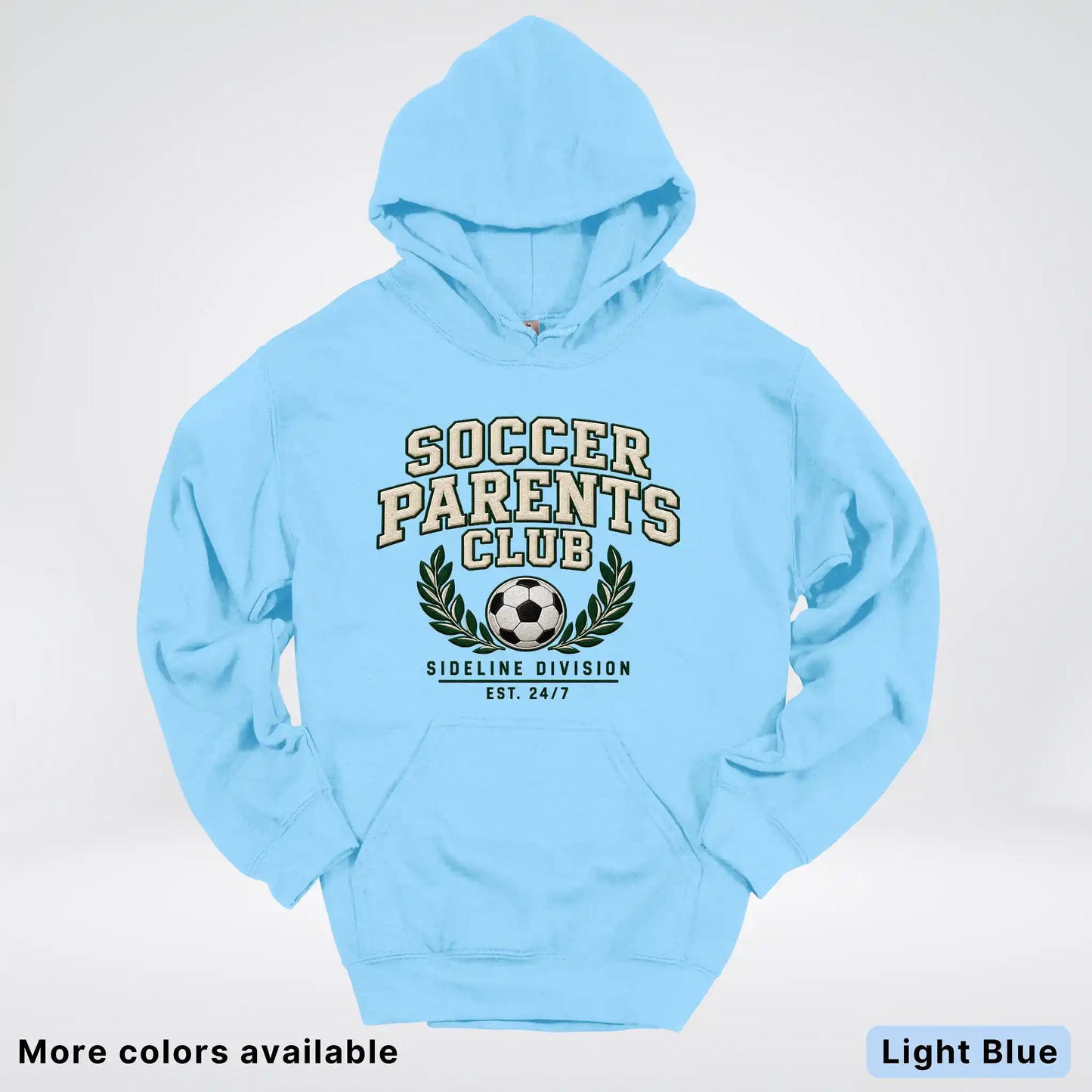 Soccer Parents Club Faux Embroidery Sideline Hoodie