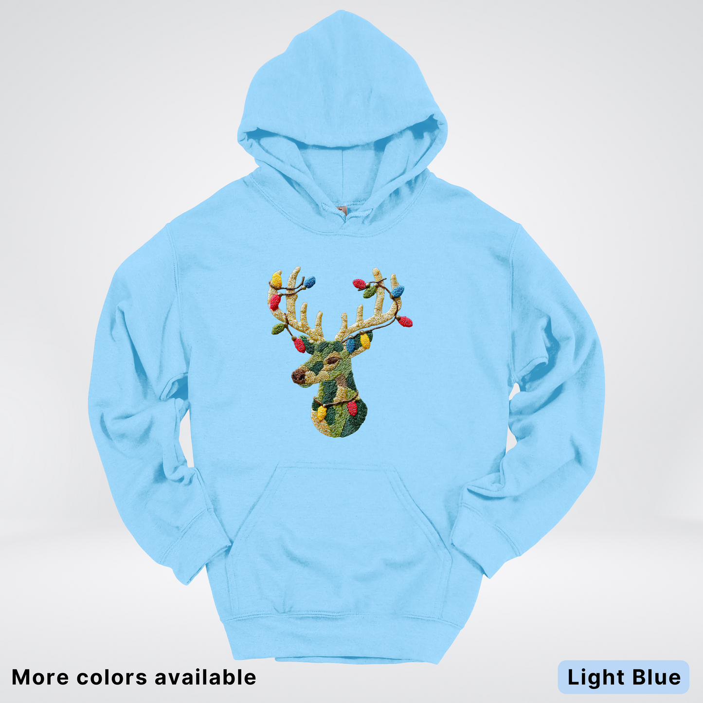 Festive Light-Up Reindeer Hook Yard Faux - Hoodie