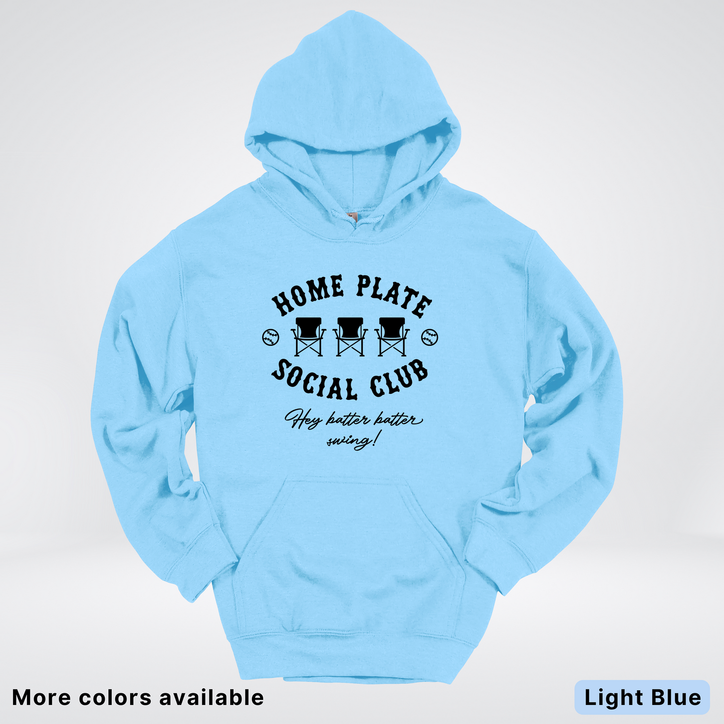 Home Plate Social Club – Black Design - Hoodie