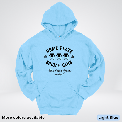 Home Plate Social Club – Black Design - Hoodie