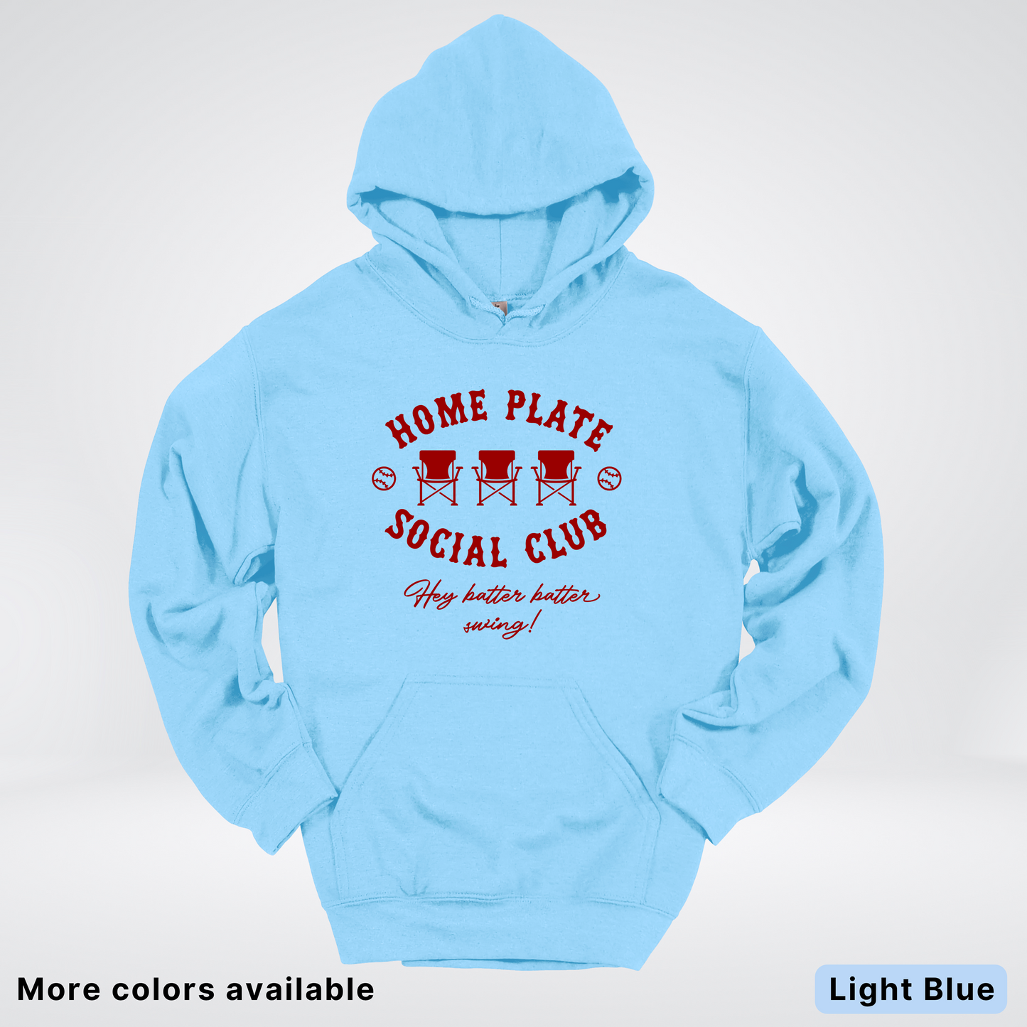 Home Plate Social Club – Maroon Design - Hoodie