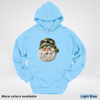 Woodland Santa Face (Hook Yard Faux Texture) - Hoodie