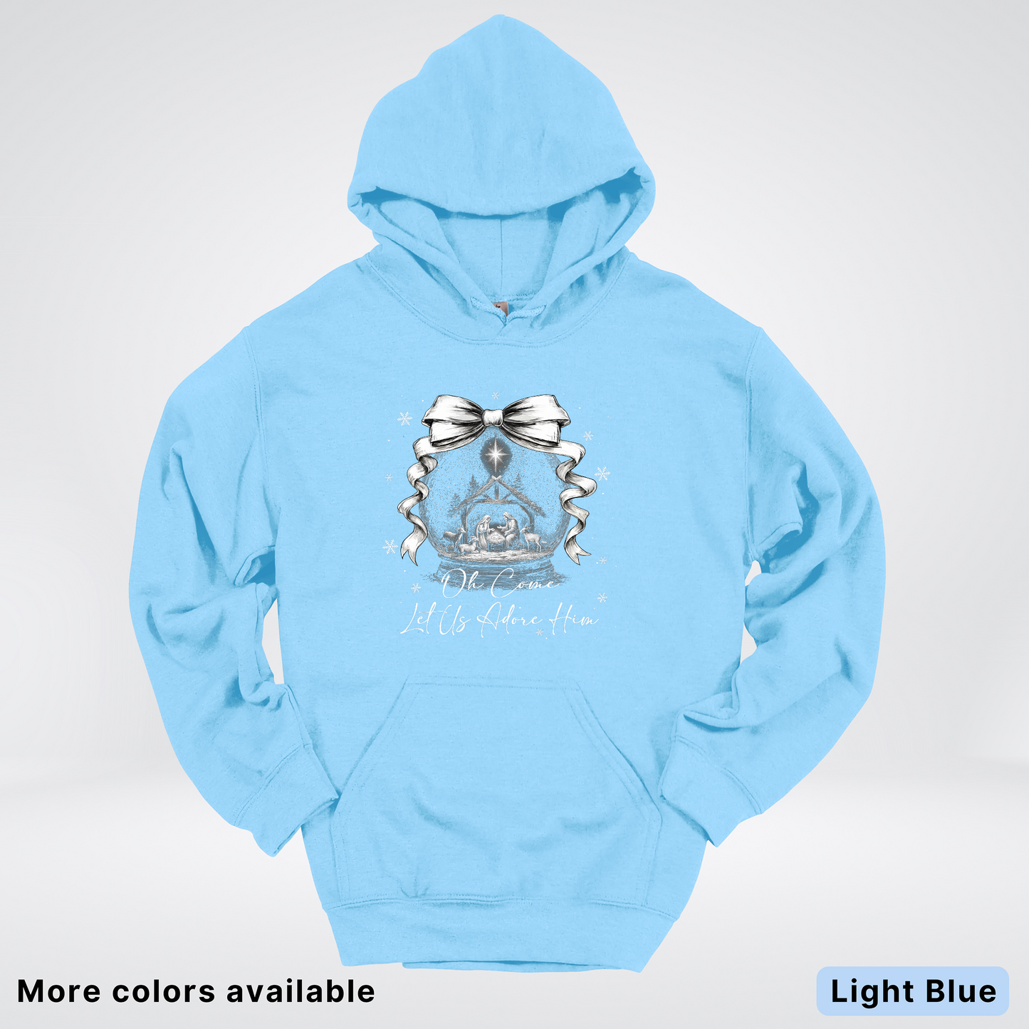 Oh Come Let Us Adore Him Nativity - Hoodie