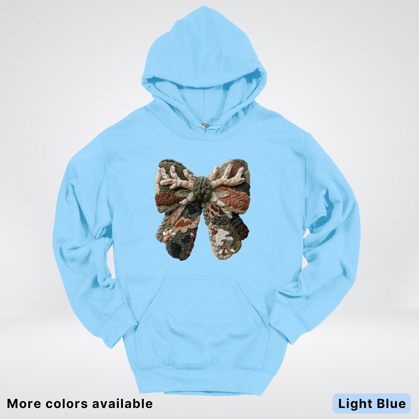 Woodland Winter Bow Hook Yard Faux - Hoodie