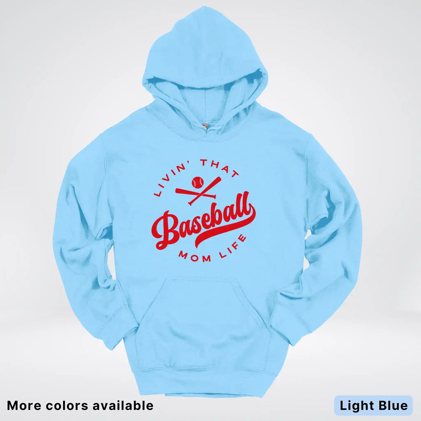 Livin' That Baseball Mom Life - Red Design - Hoodie