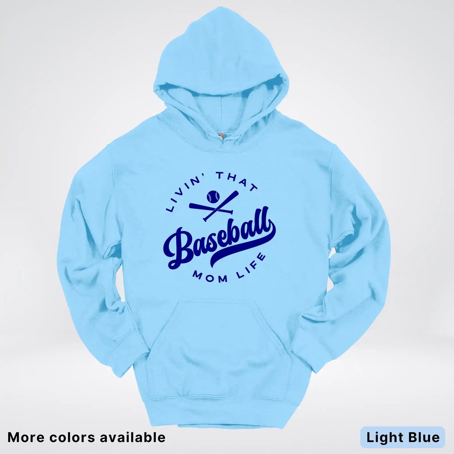 Livin' That Baseball Mom Life - Navy Design - Hoodie