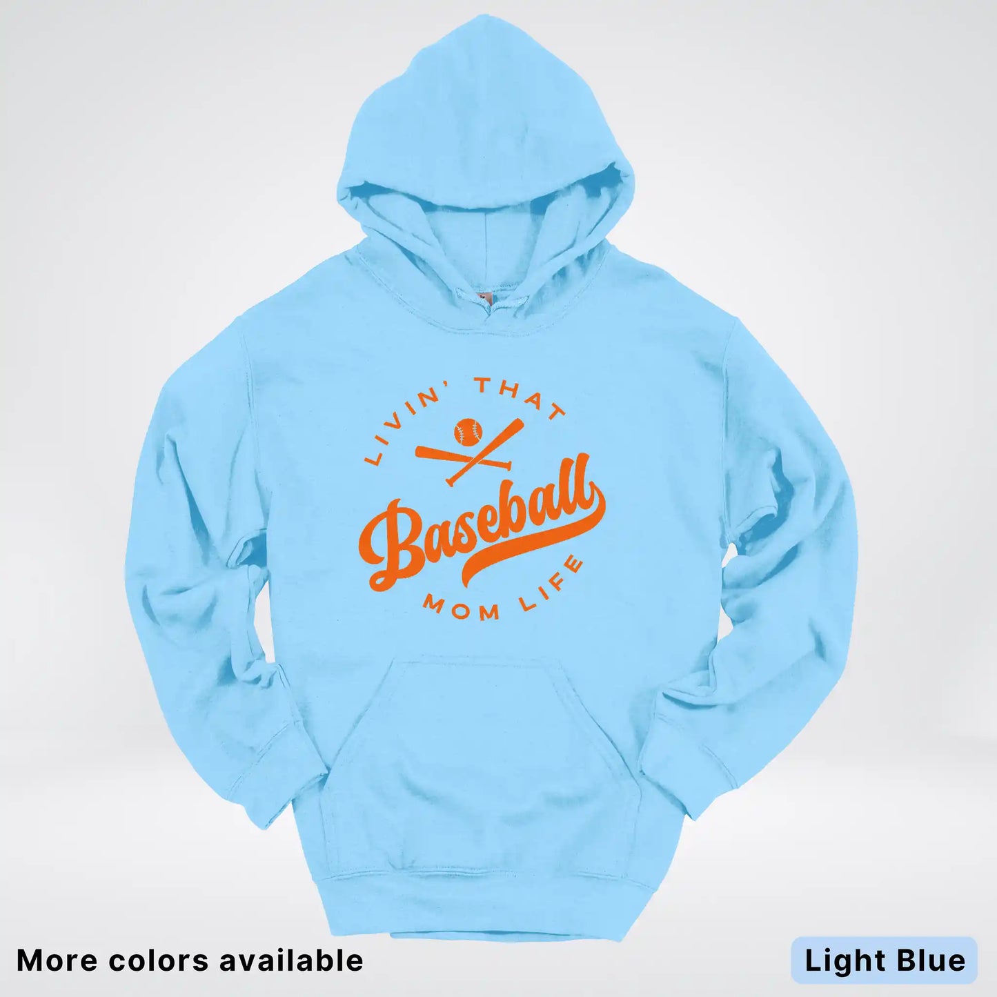 Livin' That Baseball Mom Life – Orange Design - Hoodie