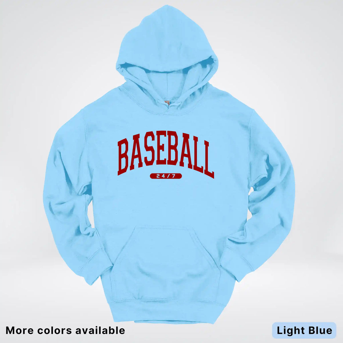 Baseball 24/7 – Maroon Design - Hoodie