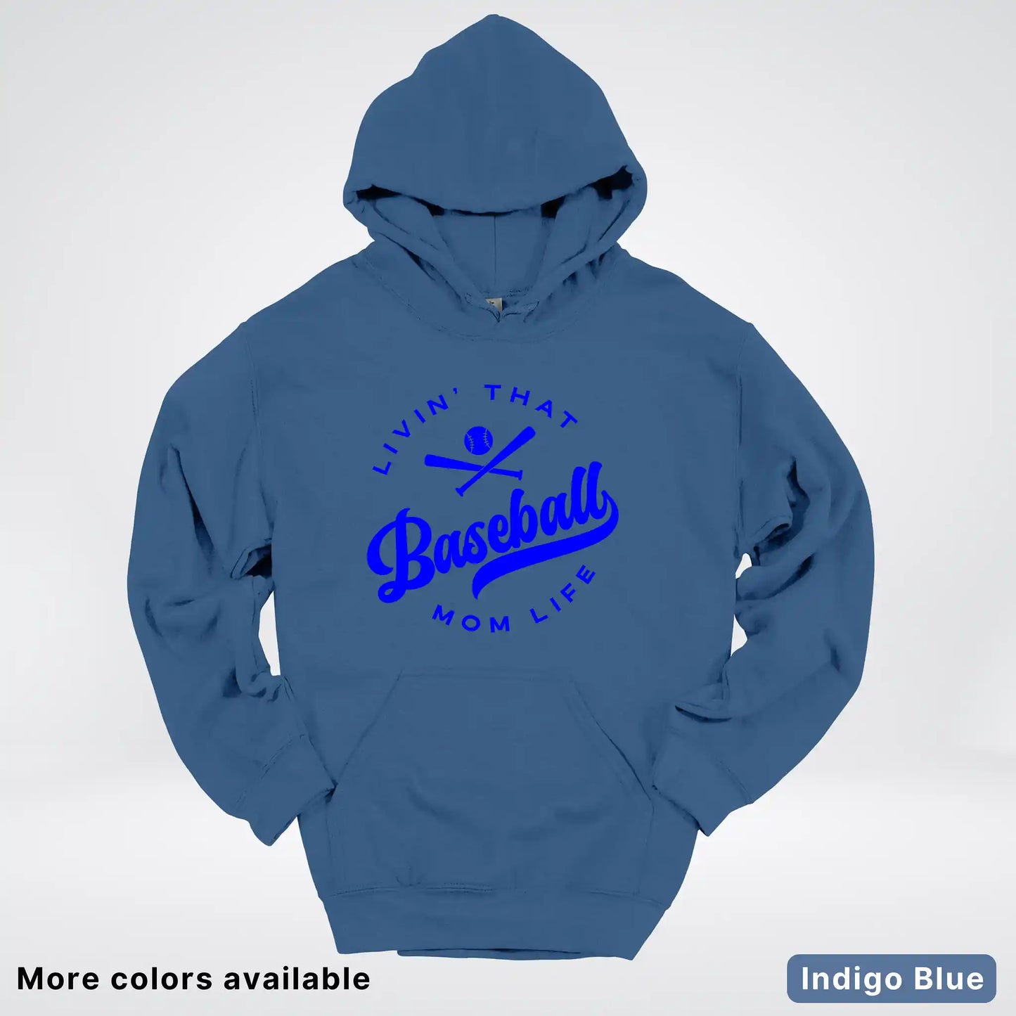 Livin' That Baseball Mom Life - Blue Design - Hoodie