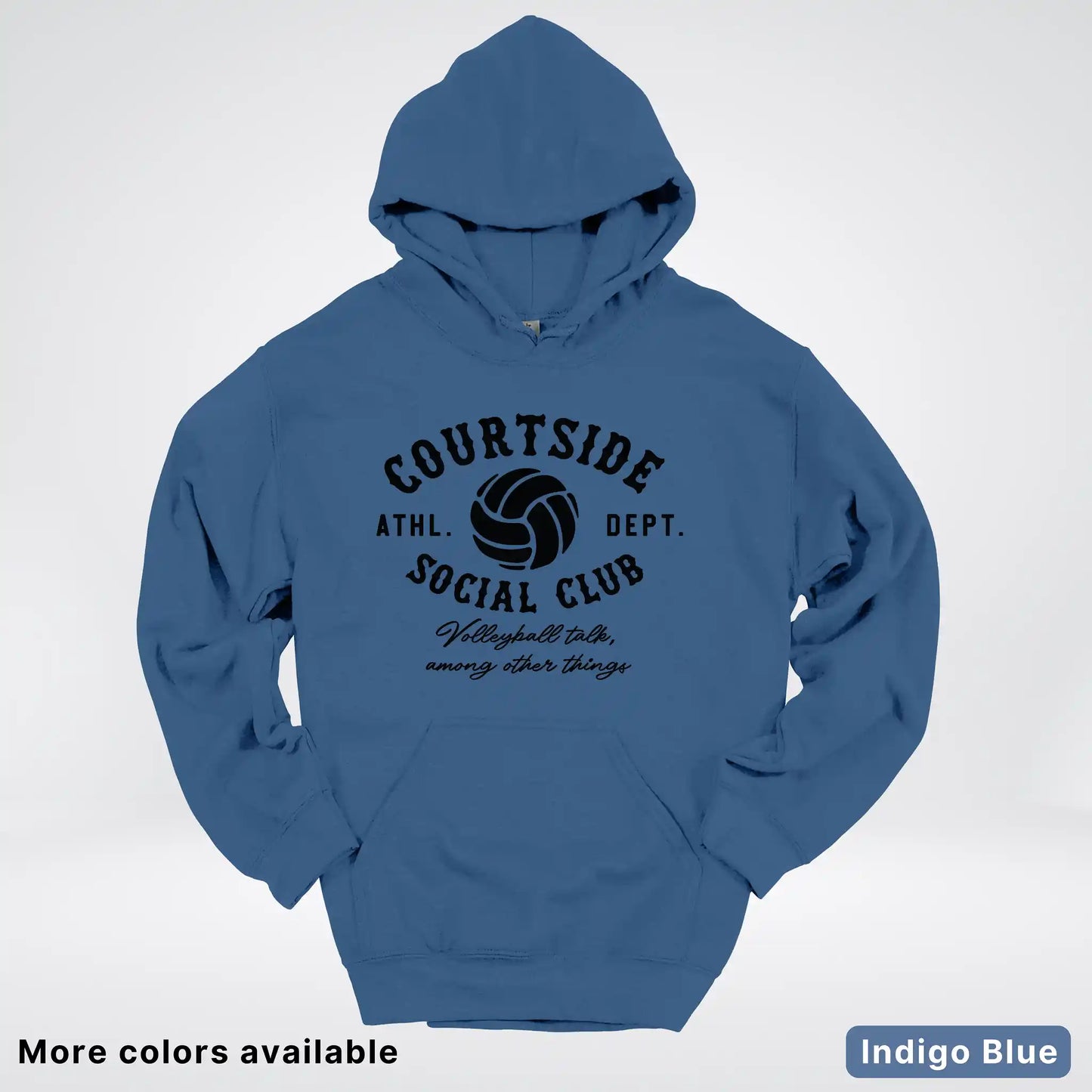 Courtside Social Club – Black Design – Volleyball - Hoodie