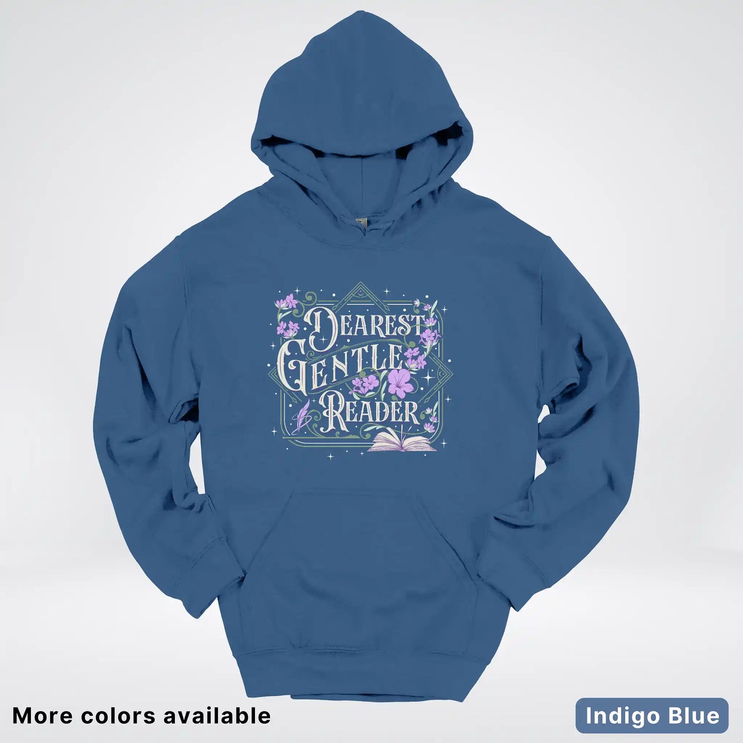 Dearest Gentle Reader – Vintage Floral Book Lover Graphic - Hoodie