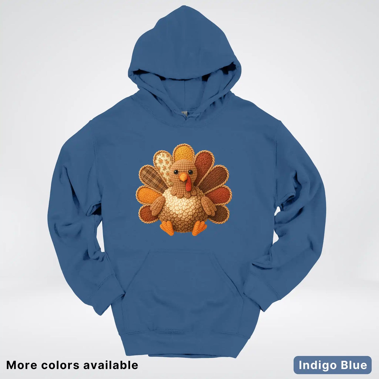 Fall Turkey Hook Yard Faux Hoodie