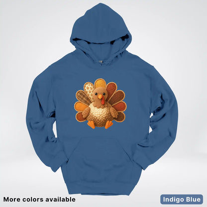 Fall Turkey Hook Yard Faux Hoodie