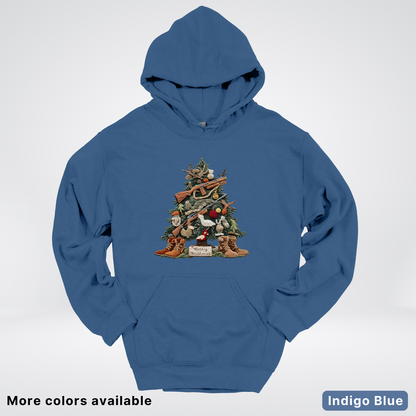 Rustic Holiday Tree & Boots (Hook Yard Faux) - Hoodie