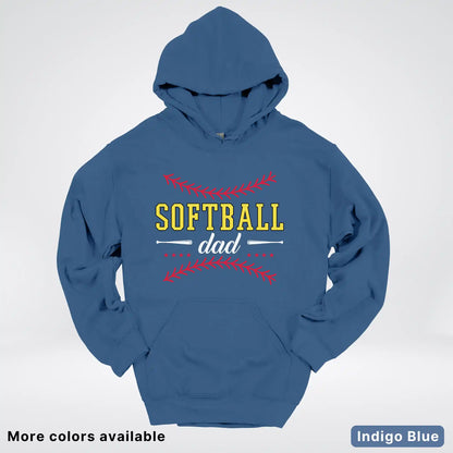 Softball Dad - White Design - Hoodie