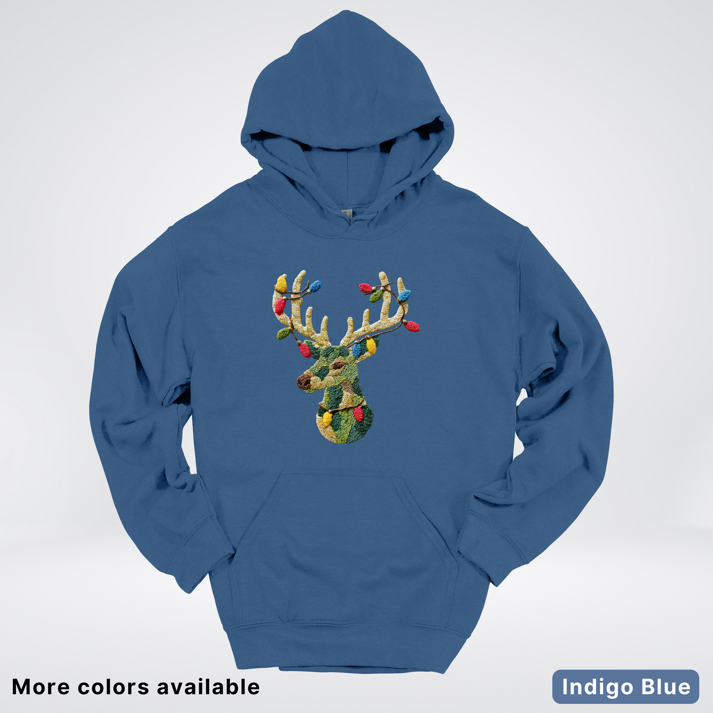 Festive Light-Up Reindeer Hook Yard Faux - Hoodie